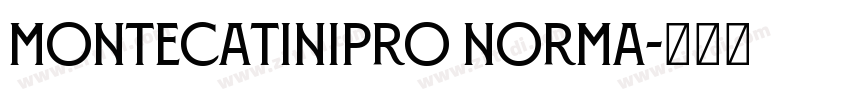 MontecatiniPro Norma字体转换